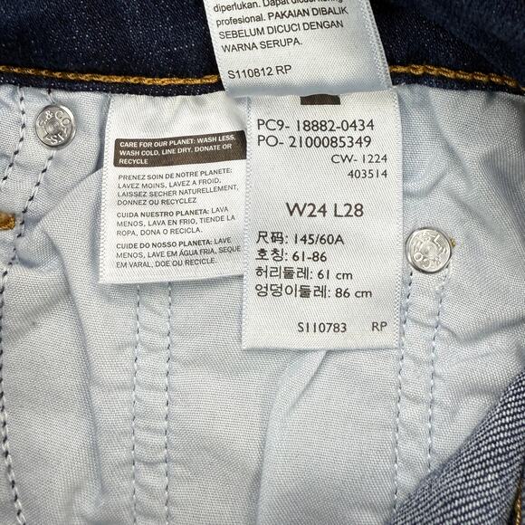 NWT LEVI'S 721 High Rise Skinny Women's Jeans Size 24 Chelsea Eve Dark Wash - Picture 6 of 8